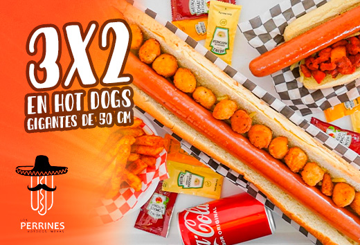 3x2 en Hot Dogs deÂ 50 cm