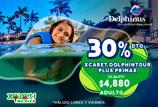 30% OFF en Xcaret Dolphintour Plus Primax Adulto