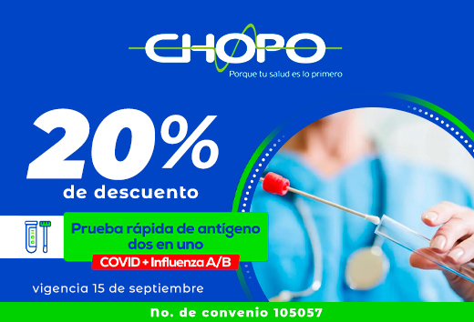 20% de descuento en prueba de antÃ­genos