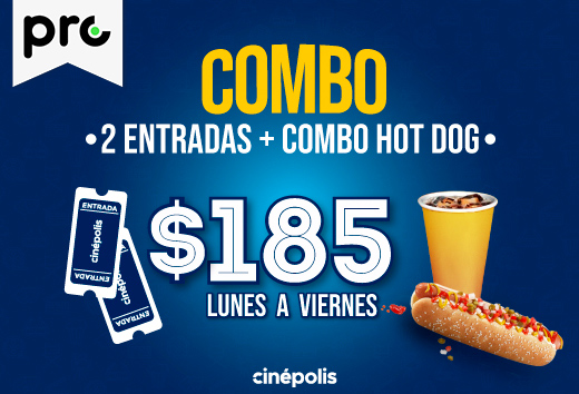 2 entradas y Hot Dog por $185