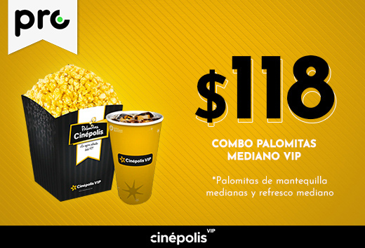 Combo palomitas por $118