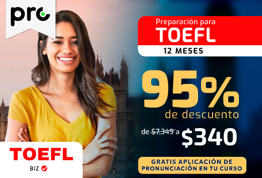 95% OFF TOELF 12 meses por $340