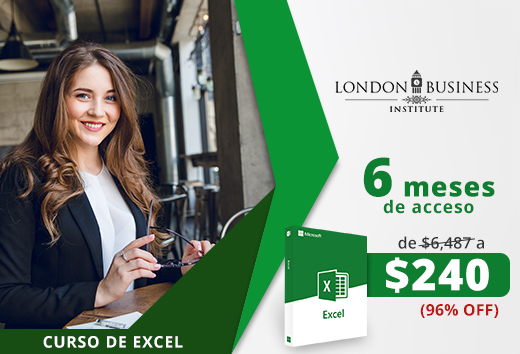 96% OFF en curso 6 meses de acceso a Excel.