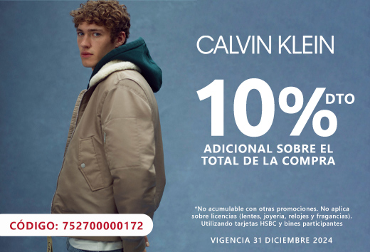 10% OFF adicional en Calvin Klein