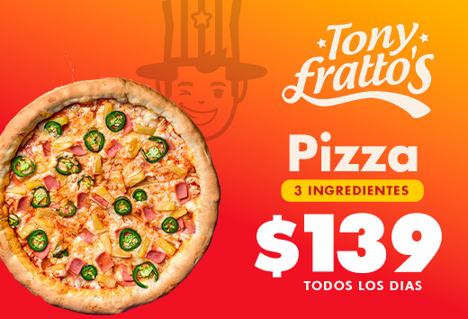 Pizza 3 Ingredientes por $139