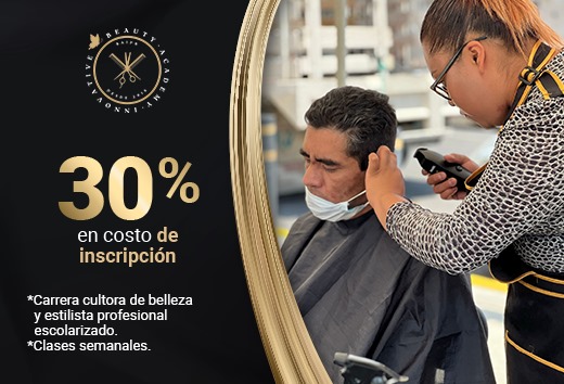 30% OFF en Carrera cultora de belleza y estilista