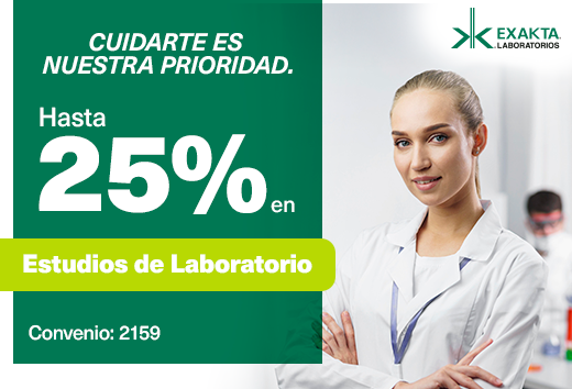 Hasta 25% de descuento en Estudios de Laboratorio