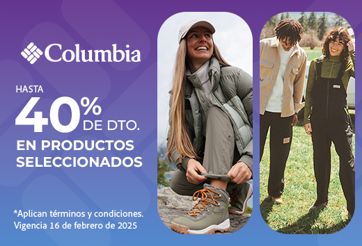 40% de descuento en productos Columbia