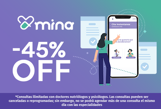 -45% OFF consultas ilimitadas